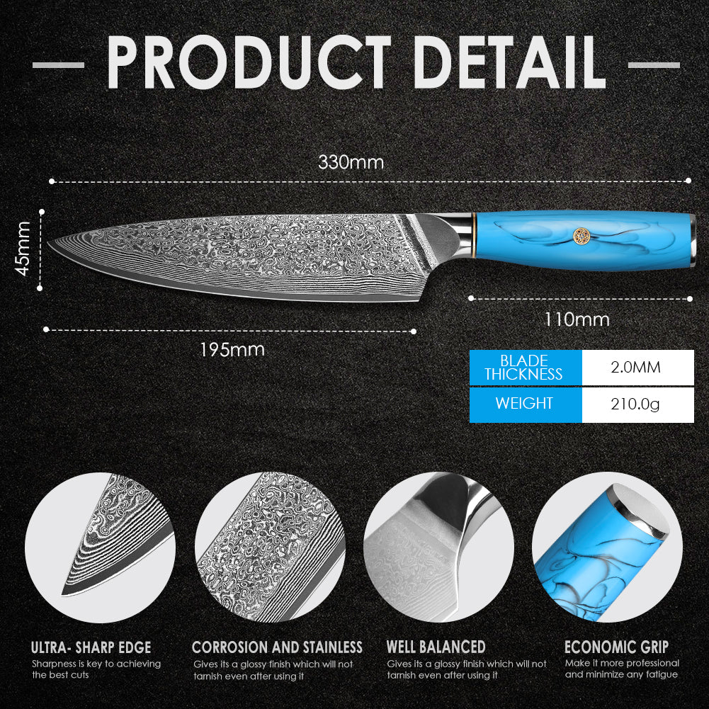 藍綠松石系列-廚師刀