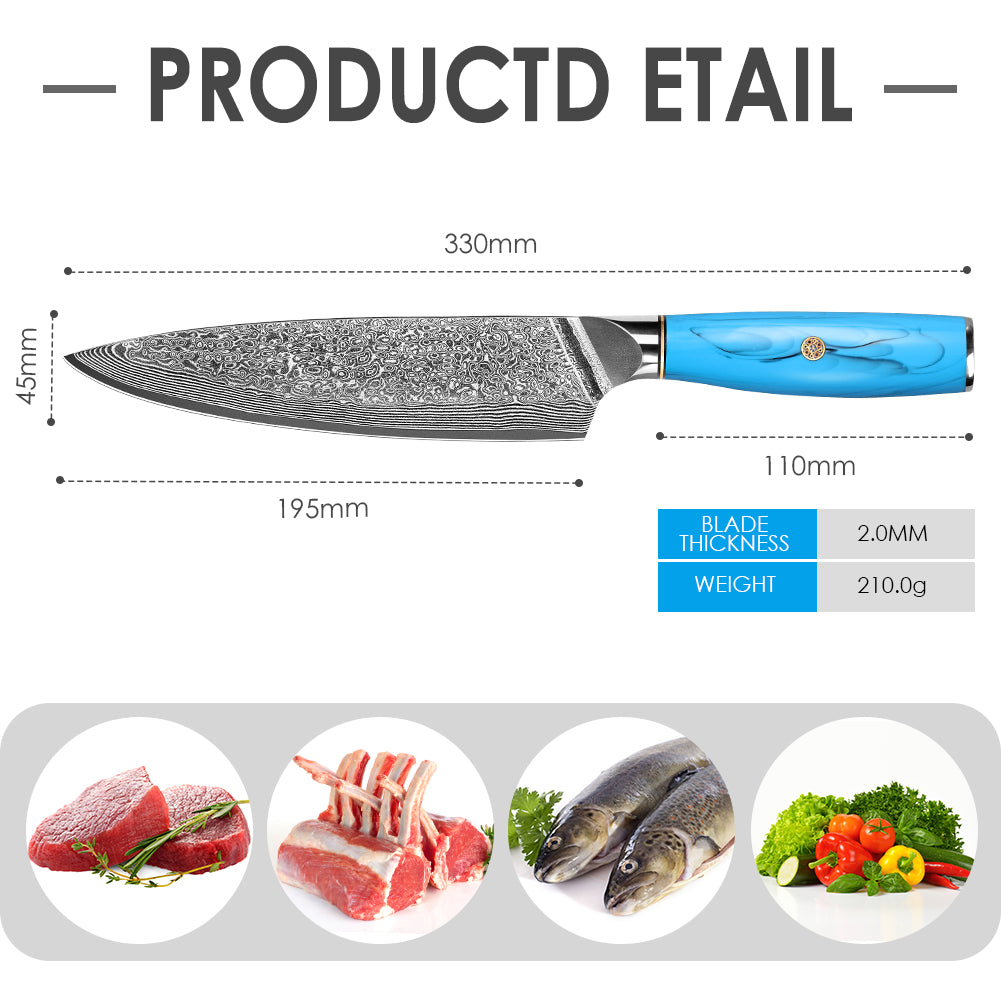 藍綠松石系列-廚師刀