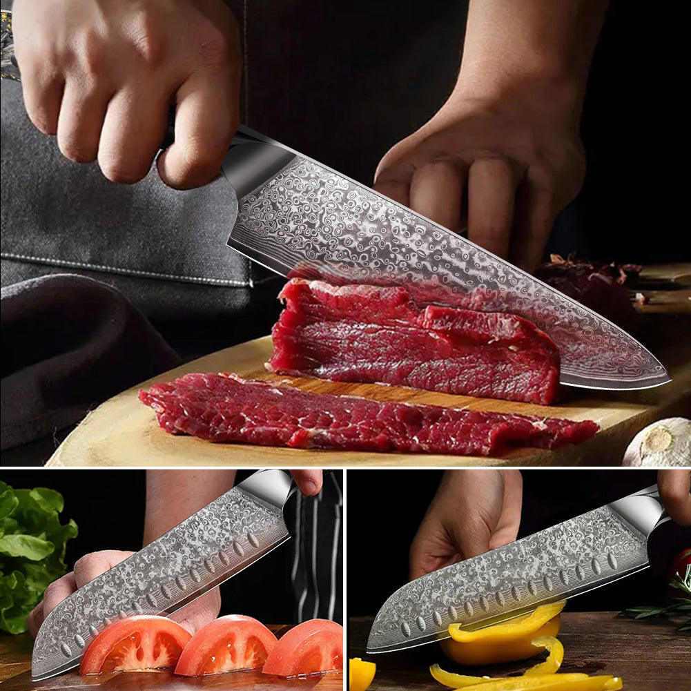 黑碳金系列-廚師刀+三德刀