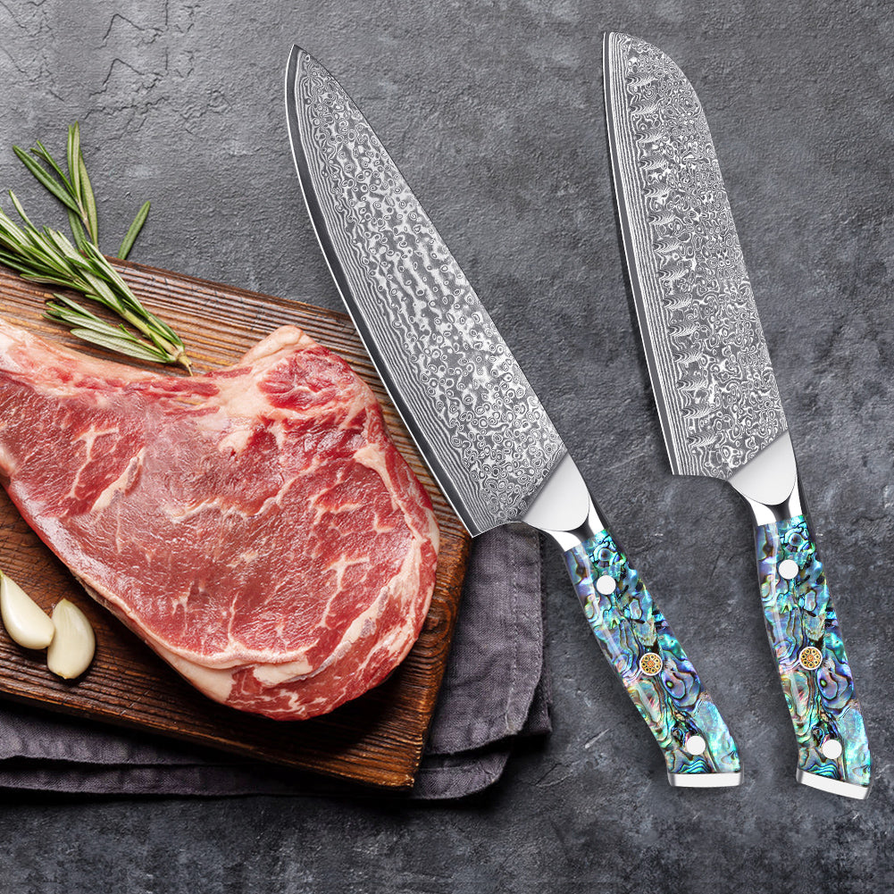 鮑魚殼系列-廚師刀+三德刀