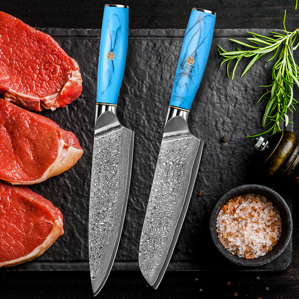 藍綠松石系列-廚師刀+三德刀