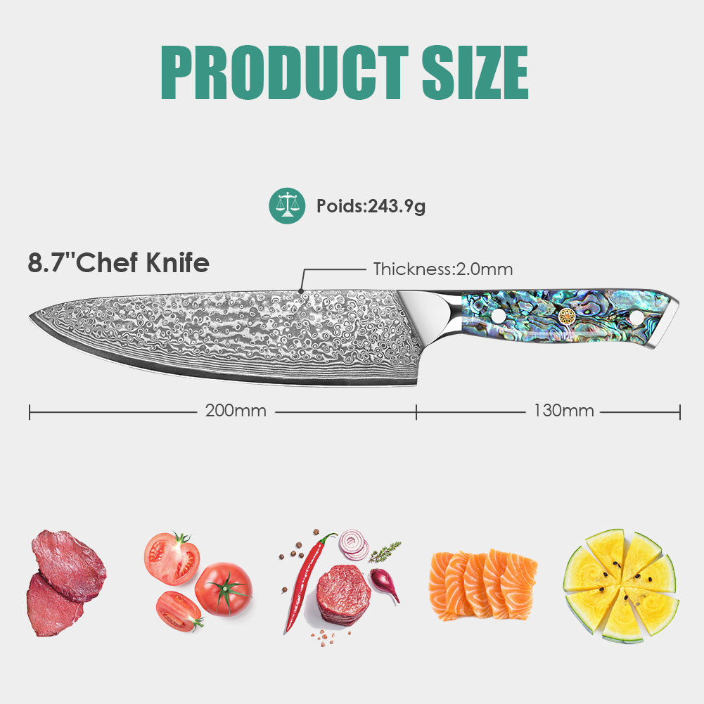 鮑魚殼系列-廚師刀